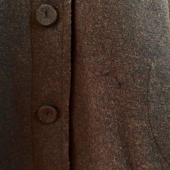 Eileen Fisher Brown Wool Lagenlook Boxy Coat // Size XL - Picture 7 of 8